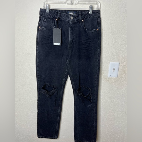 Paige Sarah Straight High Rise Jean - Picture 6 of 7